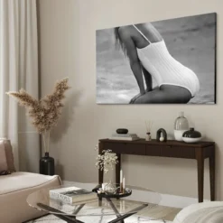 Walljar acrylglas schilderij - Beach Woman Acrylglas schilderij - 120 x 180 cm
