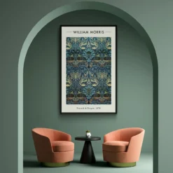 Walljar plexiglas schilderij - William Morris - Peacock and Dragon Plexiglas schilderij - 40 x 60 cm