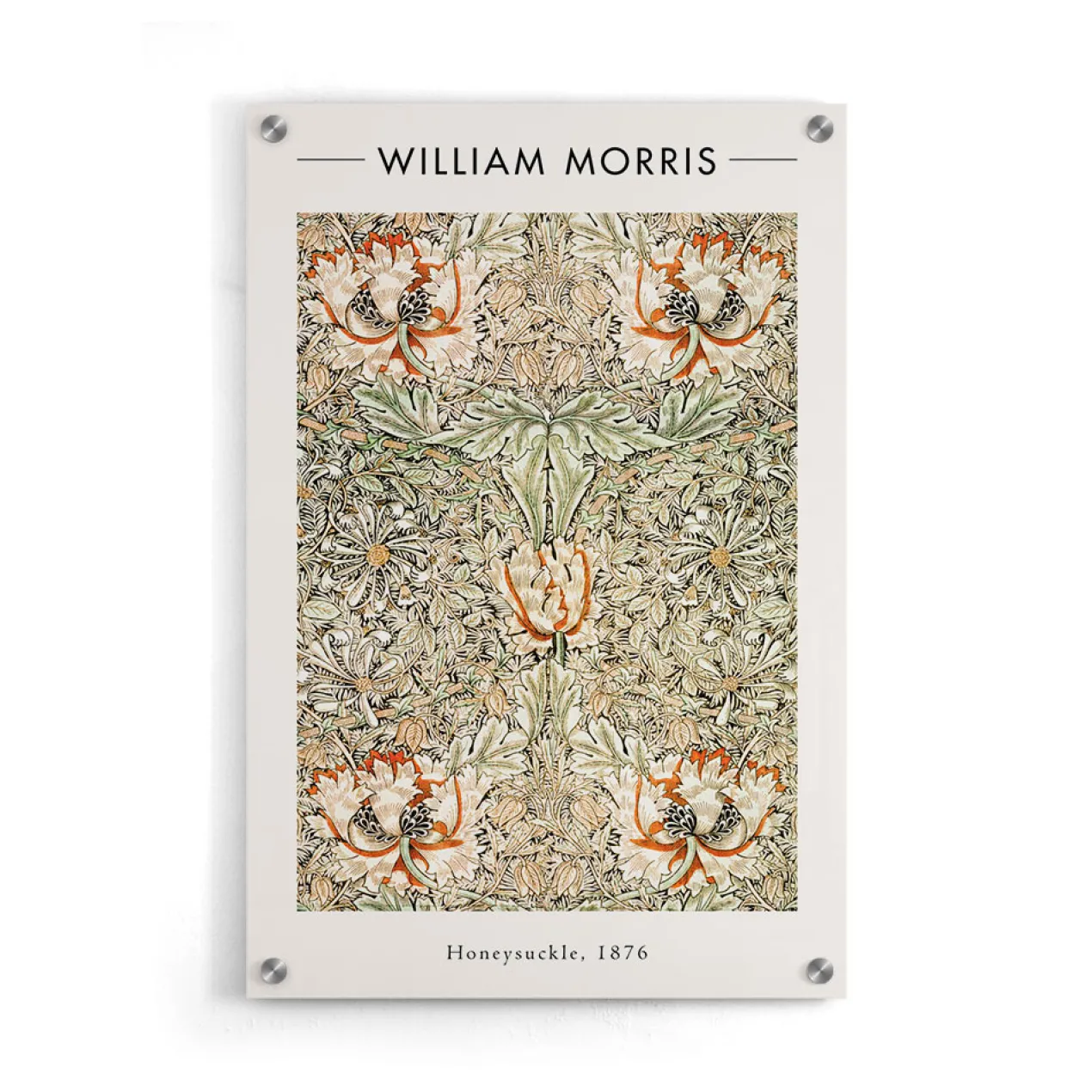 Walljar plexiglas schilderij - William Morris - Honeysuckle II Plexiglas schilderij - 40 x 60 cm