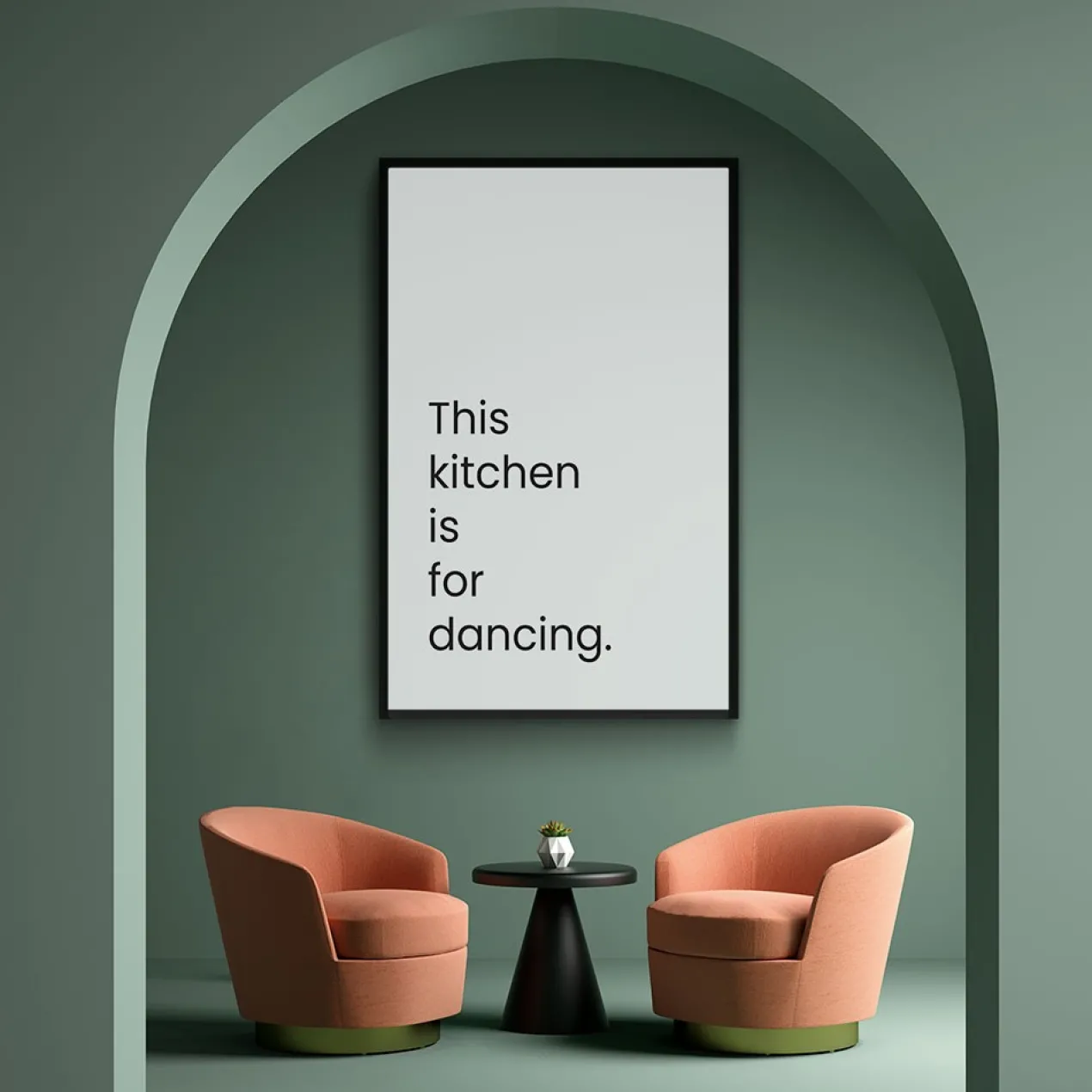 Walljar plexiglas schilderij - This Kitchen Is For Dancing Plexiglas schilderij - 40 x 60 cm