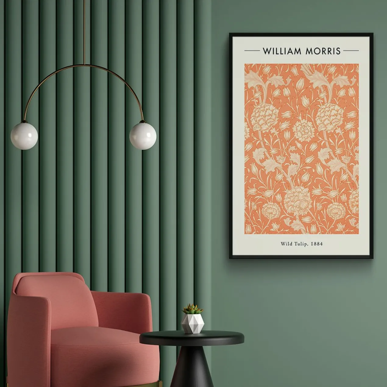 Walljar - plexiglas schilderij - william morris - wild tulip Plexiglas schilderij - 70 x 100 cm