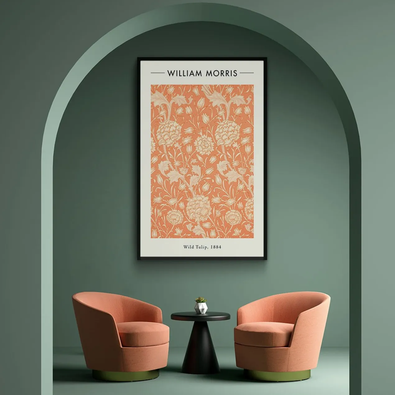 Walljar - plexiglas schilderij - william morris - wild tulip Plexiglas schilderij - 70 x 100 cm