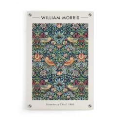 Walljar plexiglas schilderij - William Morris - Strawberry Thief Plexiglas schilderij - 50 x 70 cm