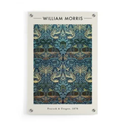 Walljar plexiglas schilderij - William Morris - Peacock and Dragon Plexiglas schilderij - 60 x 90 cm