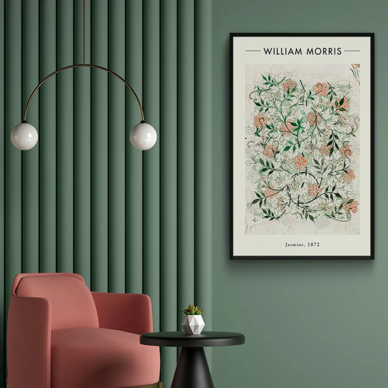 Walljar plexiglas schilderij - William Morris - Jasmine Plexiglas schilderij - 60 x 90 cm