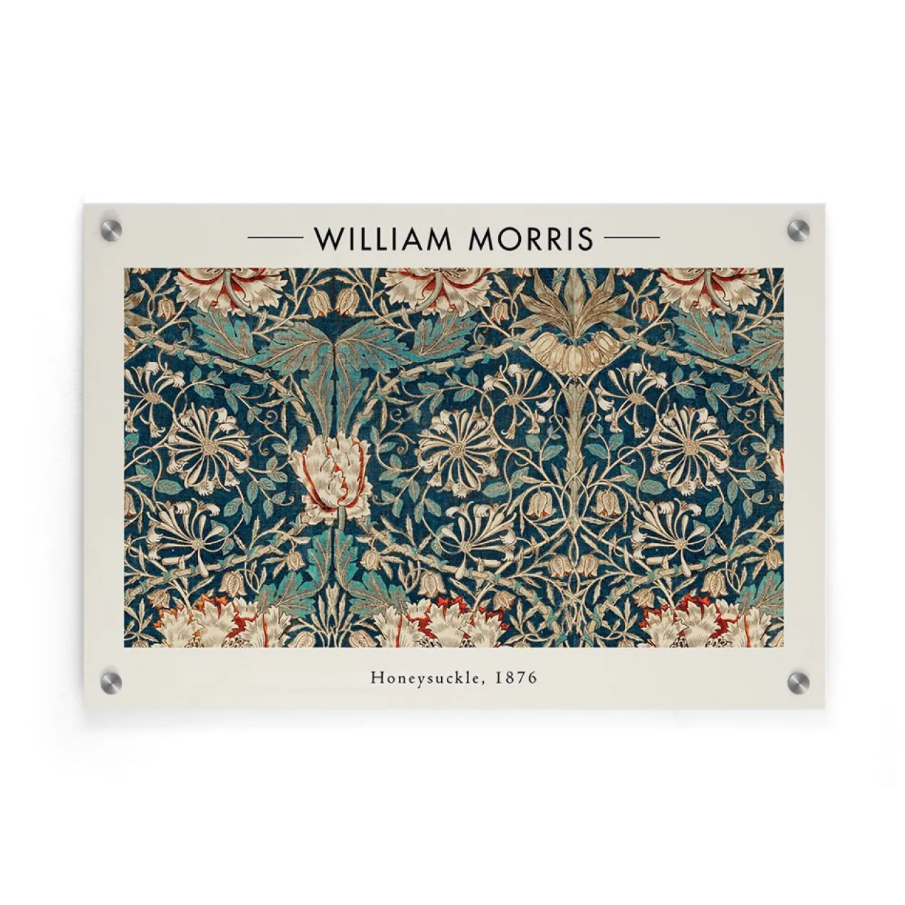 Walljar plexiglas schilderij - William Morris - Honeysuckle Plexiglas schilderij - 150 x 225 cm