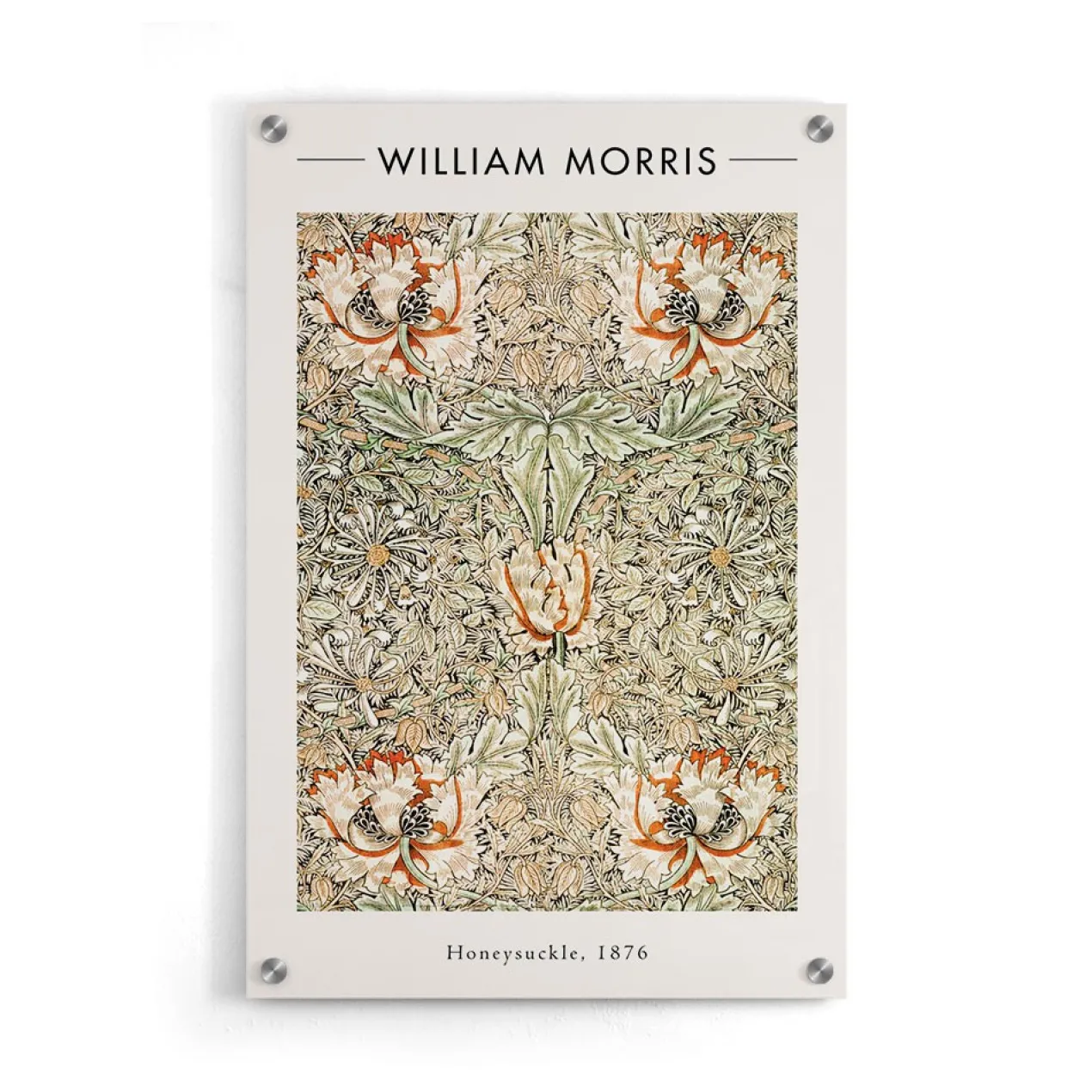 Walljar plexiglas schilderij - William Morris - Honeysuckle II Plexiglas schilderij - 60 x 90 cm