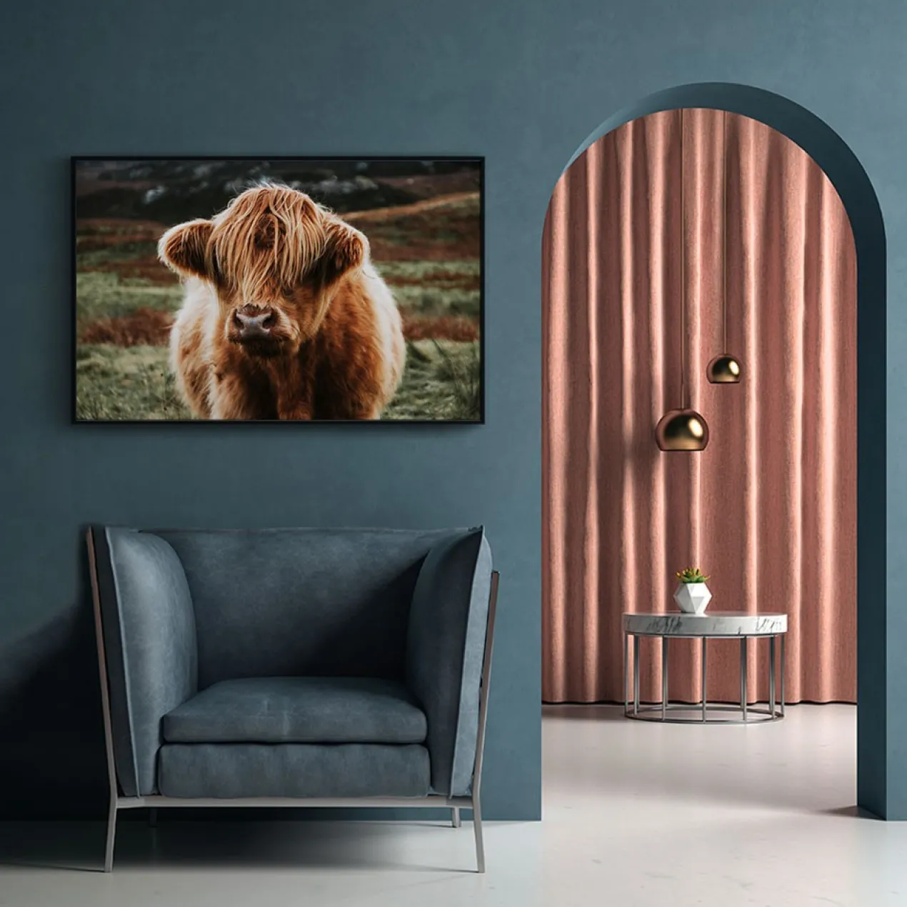Walljar plexiglas schilderij - Schotse Hooglander Plexiglas schilderij - 80 x 120 cm