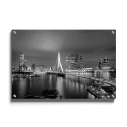 Walljar plexiglas schilderij - Rotterdam Skyline II Plexiglas schilderij - 50 x 70 cm