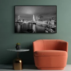 Walljar plexiglas schilderij - Rotterdam Skyline II Plexiglas schilderij - 60 x 90 cm