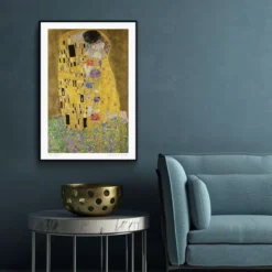 Walljar plexiglas schilderij - Gustav Klimt - De Kus Plexiglas schilderij - 50 x 70 cm