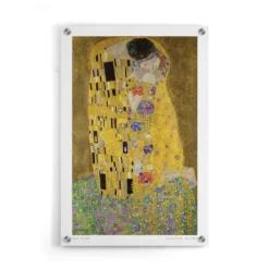 Walljar plexiglas schilderij - Gustav Klimt - De Kus Plexiglas schilderij - 50 x 70 cm