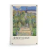 Walljar plexiglas schilderij - Claude Monet - De Tuin Van Monet In Vétheuil Plexiglas schilderij - 60 x 90 cm