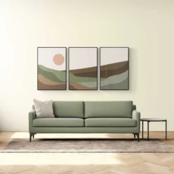 Walljar poster ingelijst - Abstract Mountains Poster ingelijst - 70 x 100 cm