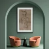 Walljar poster ingelijst - Back Line Art Poster ingelijst - 70 x 100 cm