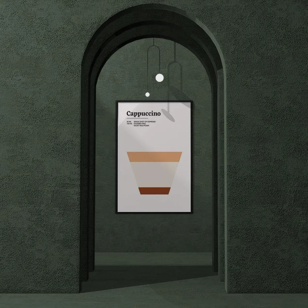 Walljar poster ingelijst - Cappuccino Poster ingelijst - 70 x 100 cm