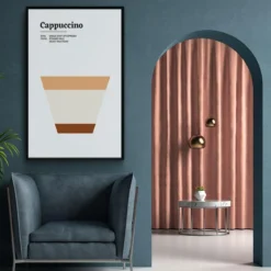 Walljar poster ingelijst - Cappuccino Poster ingelijst - 70 x 100 cm