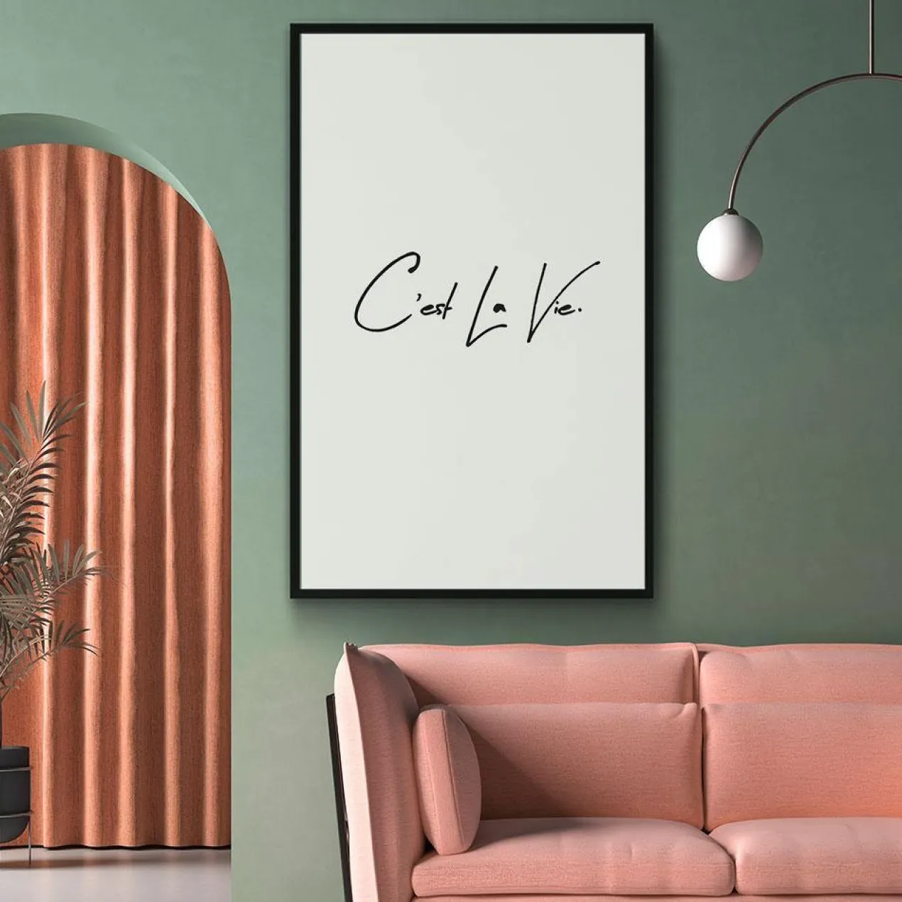 Walljar poster ingelijst - C'est La Vie Poster ingelijst - 50 x 70 cm