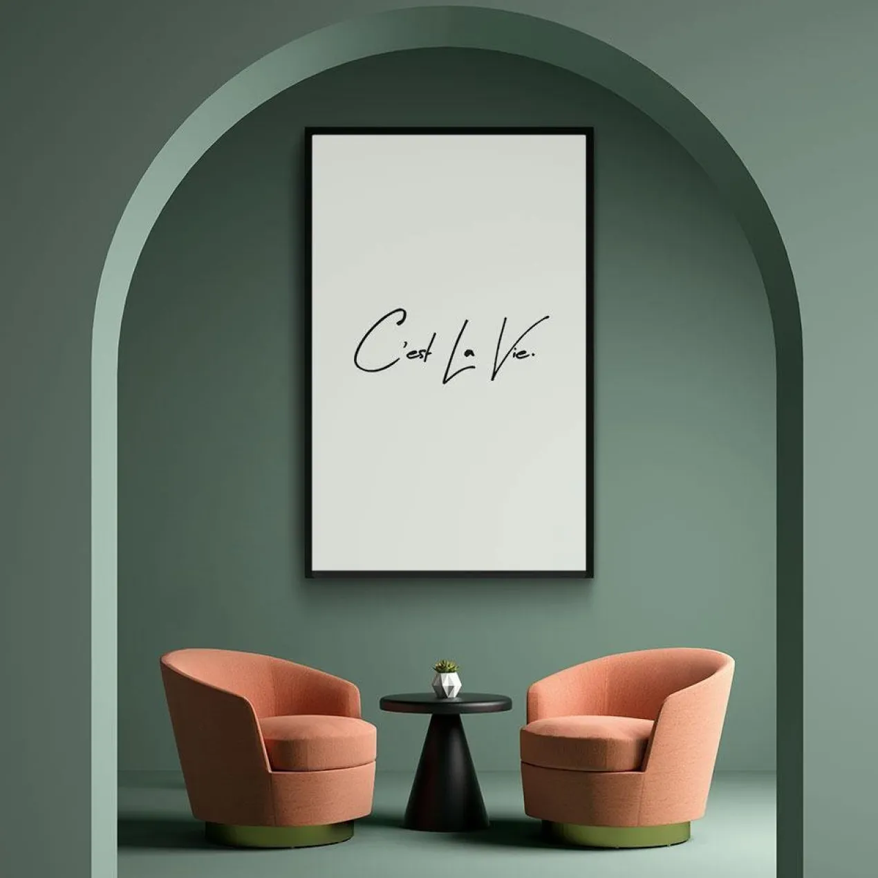 Walljar poster ingelijst - C'est La Vie Poster ingelijst - 50 x 70 cm
