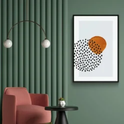 Walljar poster ingelijst - Circle Dots Poster ingelijst - 40 x 60 cm