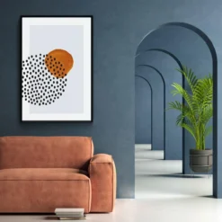 Walljar poster ingelijst - Circle Dots Poster ingelijst - 40 x 60 cm