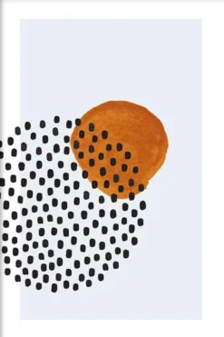 Walljar poster ingelijst - Circle Dots Poster ingelijst - 50 x 70 cm