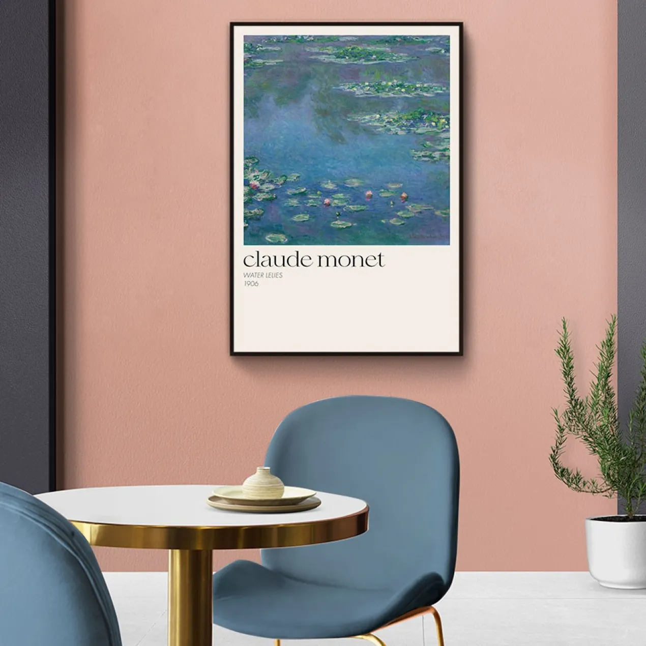 Walljar poster ingelijst - Claude Monet - Water Lelies Poster ingelijst - 70 x 100 cm