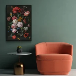 Walljar poster ingelijst - De Heem - Stilleven Met Bloemen Poster ingelijst - 40 x 60 cm