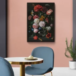 Walljar poster ingelijst - De Heem - Stilleven Met Bloemen Poster ingelijst - 70 x 100 cm