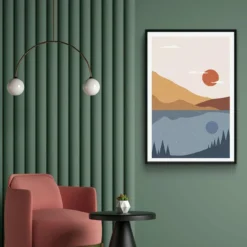 Walljar poster ingelijst - Desert Waters Poster ingelijst - 40 x 60 cm
