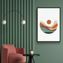 Walljar poster ingelijst - Desert Sunrise Poster ingelijst - 40 x 60 cm