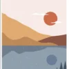 Walljar poster ingelijst - Desert Waters Poster ingelijst - 50 x 70 cm