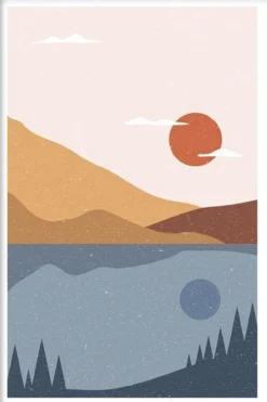 Walljar poster ingelijst - Desert Waters Poster ingelijst - 70 x 100 cm