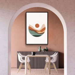 Walljar poster ingelijst - Desert Sunrise Poster ingelijst - 50 x 70 cm