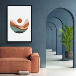 Walljar poster ingelijst - Desert Sunrise Poster ingelijst - 70 x 100 cm
