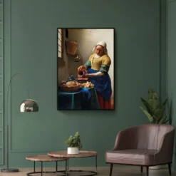 Walljar poster ingelijst - Johannes Vermeer - Het Melkmeisje II Poster ingelijst - 40 x 60 cm
