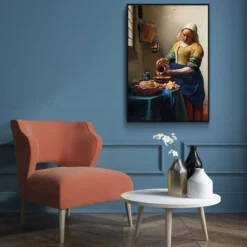 Walljar poster ingelijst - Johannes Vermeer - Het Melkmeisje II Poster ingelijst - 50 x 70 cm