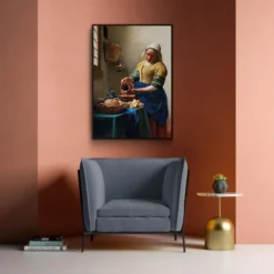 Walljar poster ingelijst - Johannes Vermeer - Het Melkmeisje II Poster ingelijst - 70 x 100 cm