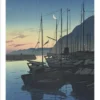 Walljar poster ingelijst - Kawase Hasui - Morning in Beppu Poster ingelijst - 70 x 100 cm