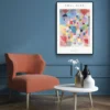 Walljar poster ingelijst - Paul Klee - Southern Gardens Poster ingelijst - 40 x 60 cm