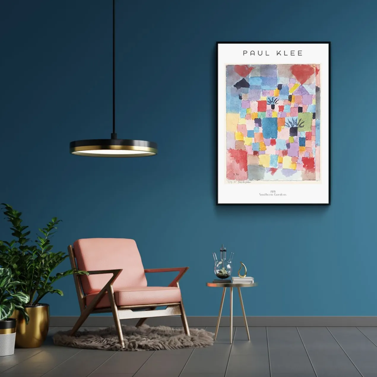 Walljar poster ingelijst - Paul Klee - Southern Gardens Poster ingelijst - 40 x 60 cm