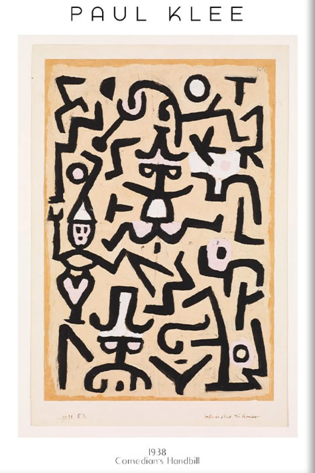 Walljar poster ingelijst - Paul Klee - Comedians Poster ingelijst - 40 x 60 cm