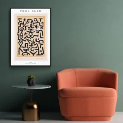 Walljar poster ingelijst - Paul Klee - Comedians Poster ingelijst - 70 x 100 cm