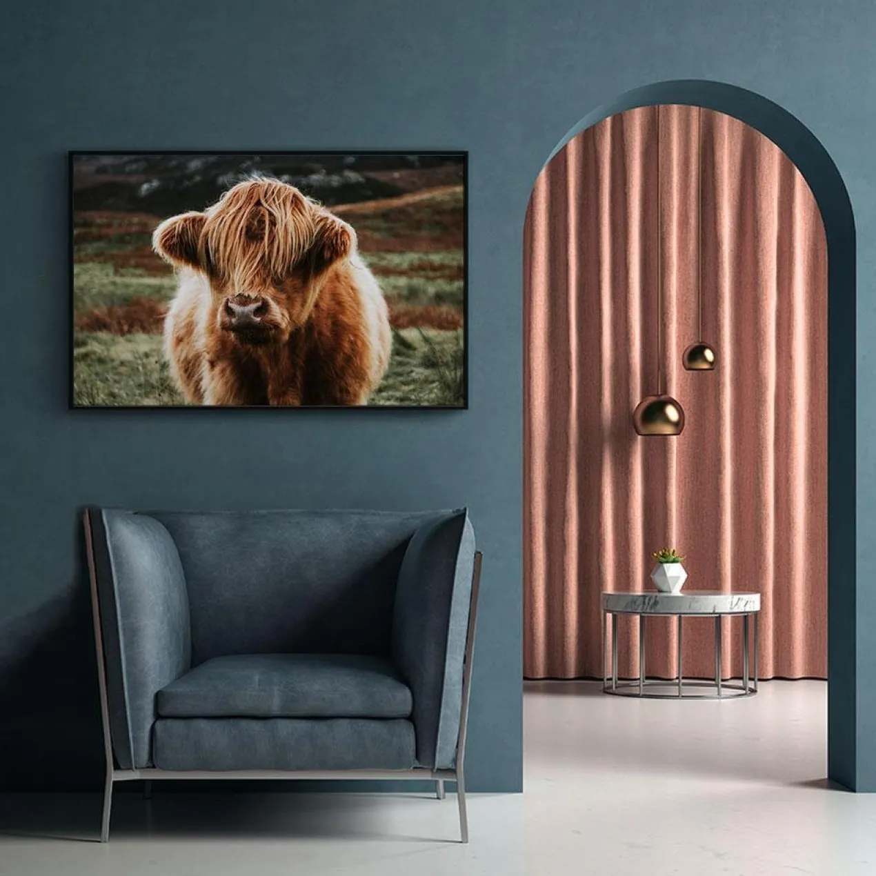 Walljar poster ingelijst - Schotse Hooglander Poster ingelijst - 40 x 60 cm
