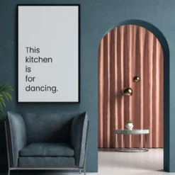 Walljar poster ingelijst - This Kitchen Is For Dancing Poster ingelijst - 50 x 70 cm