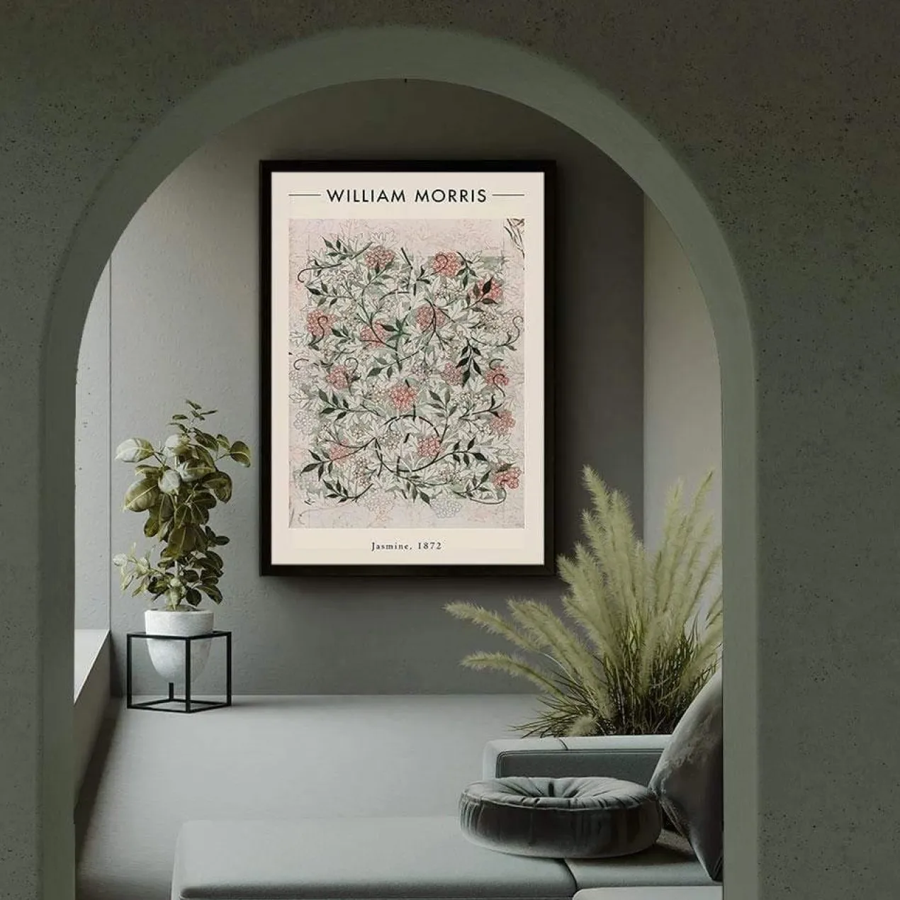 Walljar poster ingelijst - William Morris - Jasmine Poster ingelijst - 50 x 70 cm