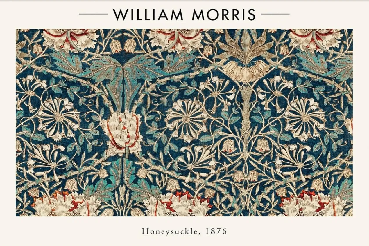 Walljar poster ingelijst - William Morris - Honeysuckle Poster ingelijst - 50 x 70 cm
