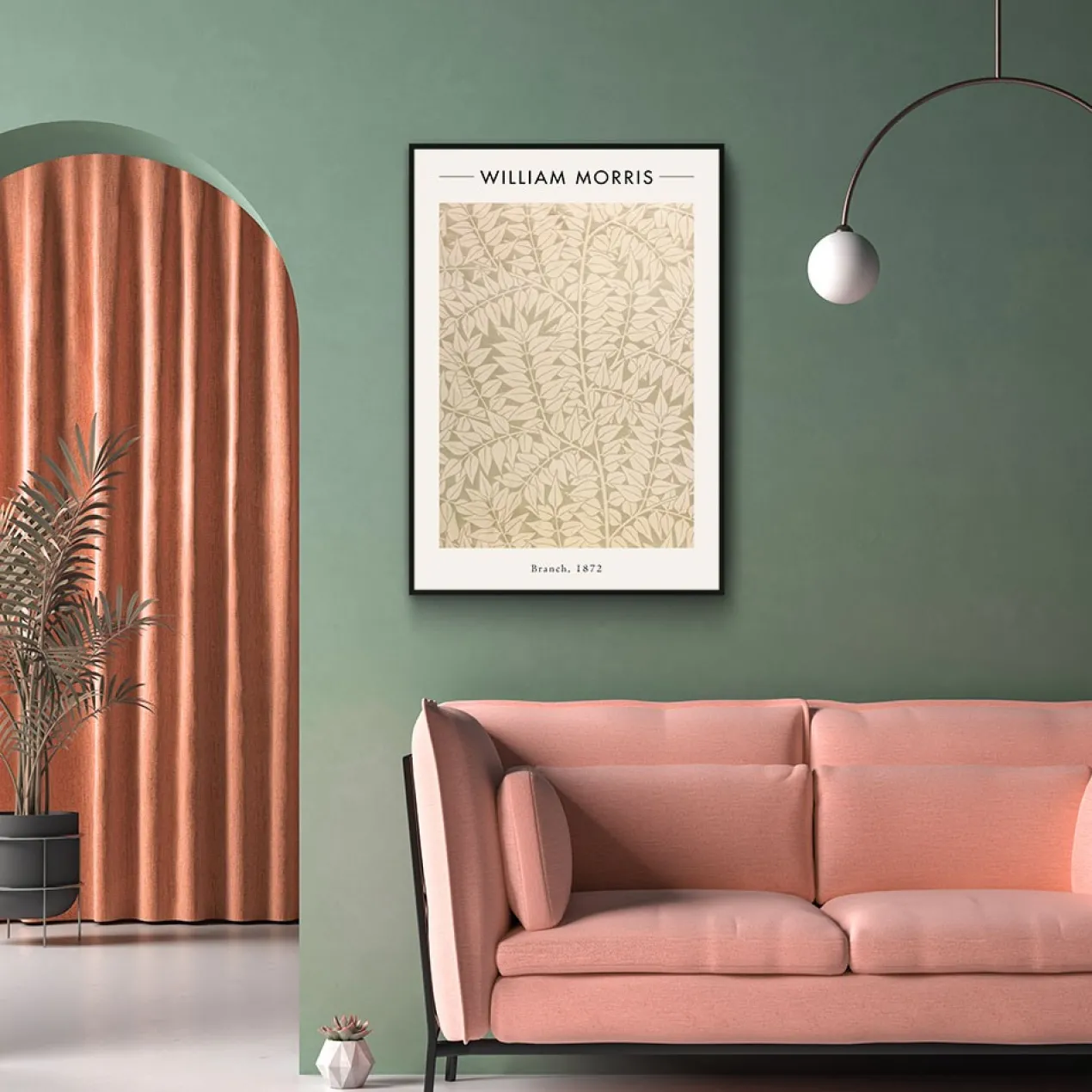 Walljar poster ingelijst - William Morris - Branch Poster ingelijst - 50 x 70 cm