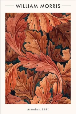Walljar poster ingelijst - William Morris - Acanthus Poster ingelijst - 70 x 100 cm