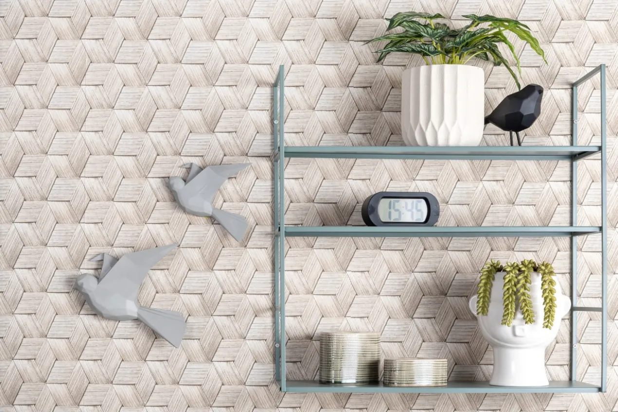 Wall rack Level metal matt warm grey